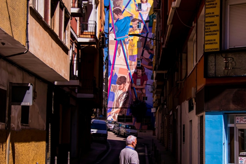 Arte urbano enuna ciudad medieval